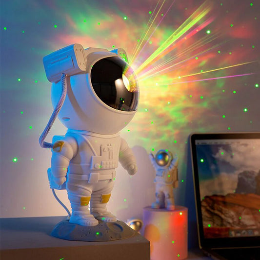 Astronaut Galaxy Starry Sky Projector Nightlight - USB Bedroom Table Lamp