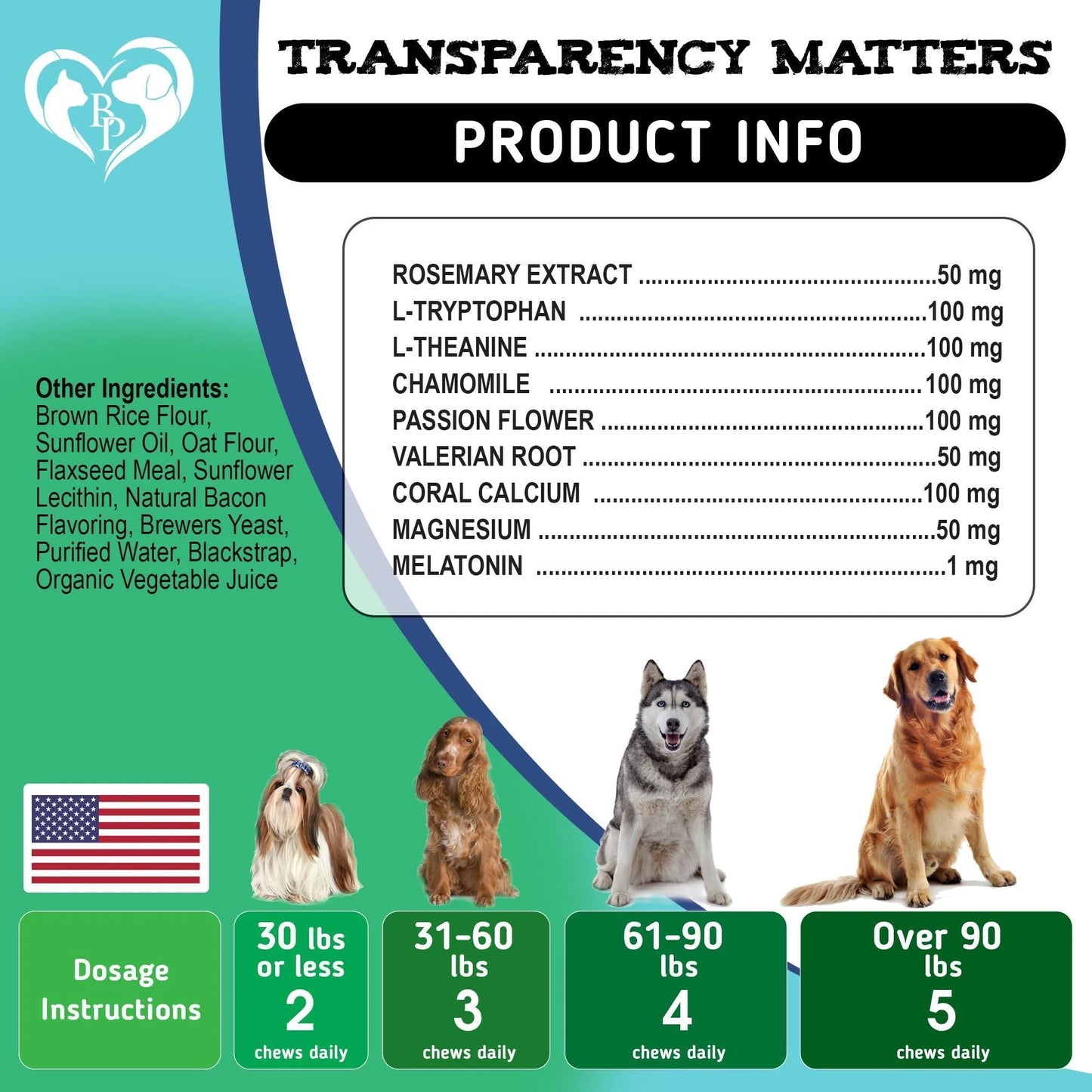Hemp-Based Calming Chews for Dogs - Natural Treats for Puppy Separation Anxiety Relief