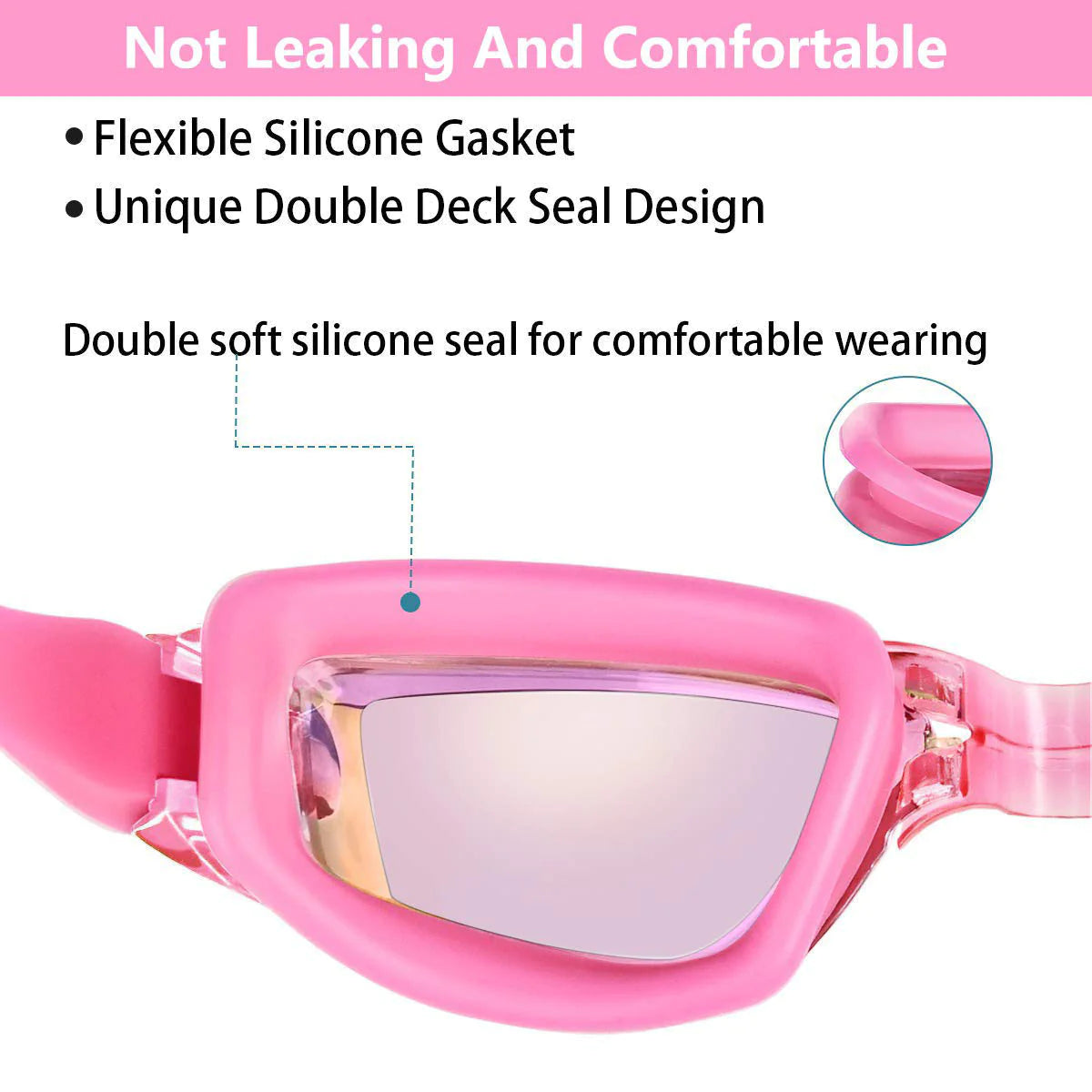 Professional UV-Protection Anti-Fog Swimming Goggles for Adults and Children