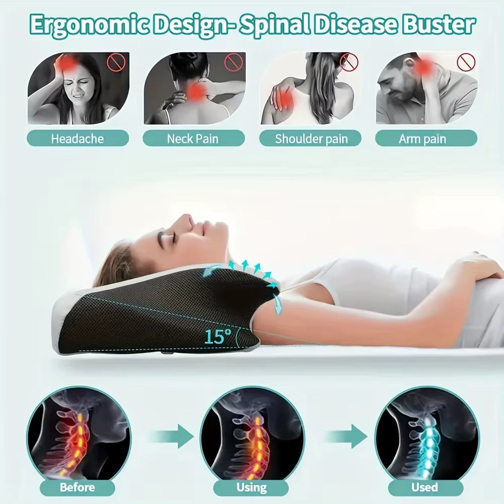 Ergonomic Cotton Snack Pillow with Comfortable Sleep Design, Soft and Lightweight for Side, Back, and Stomach Sleepers