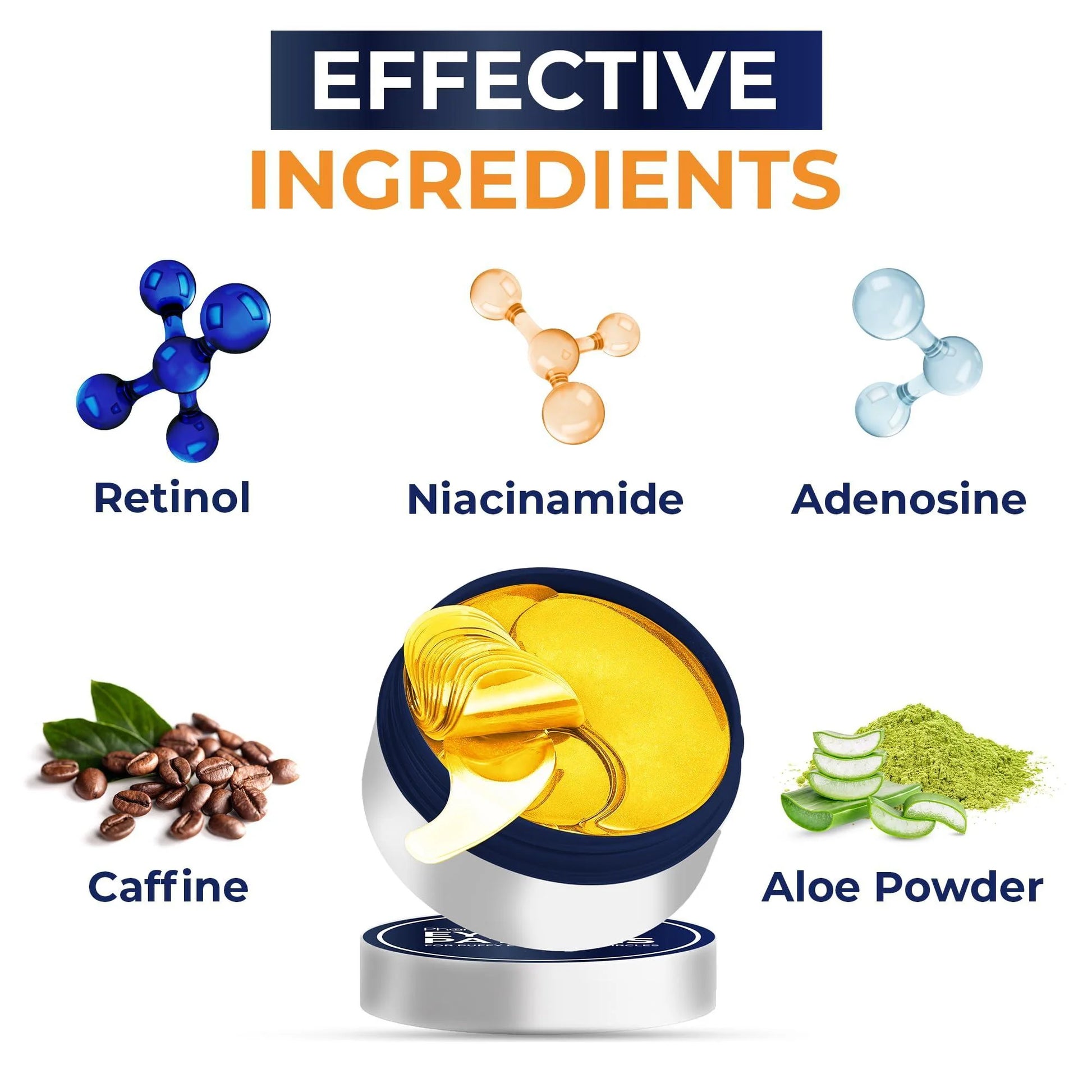 Under Eye Patches for Reducing Puffiness and Dark Circles - 30 Pairs Anti-Aging Eye Masks