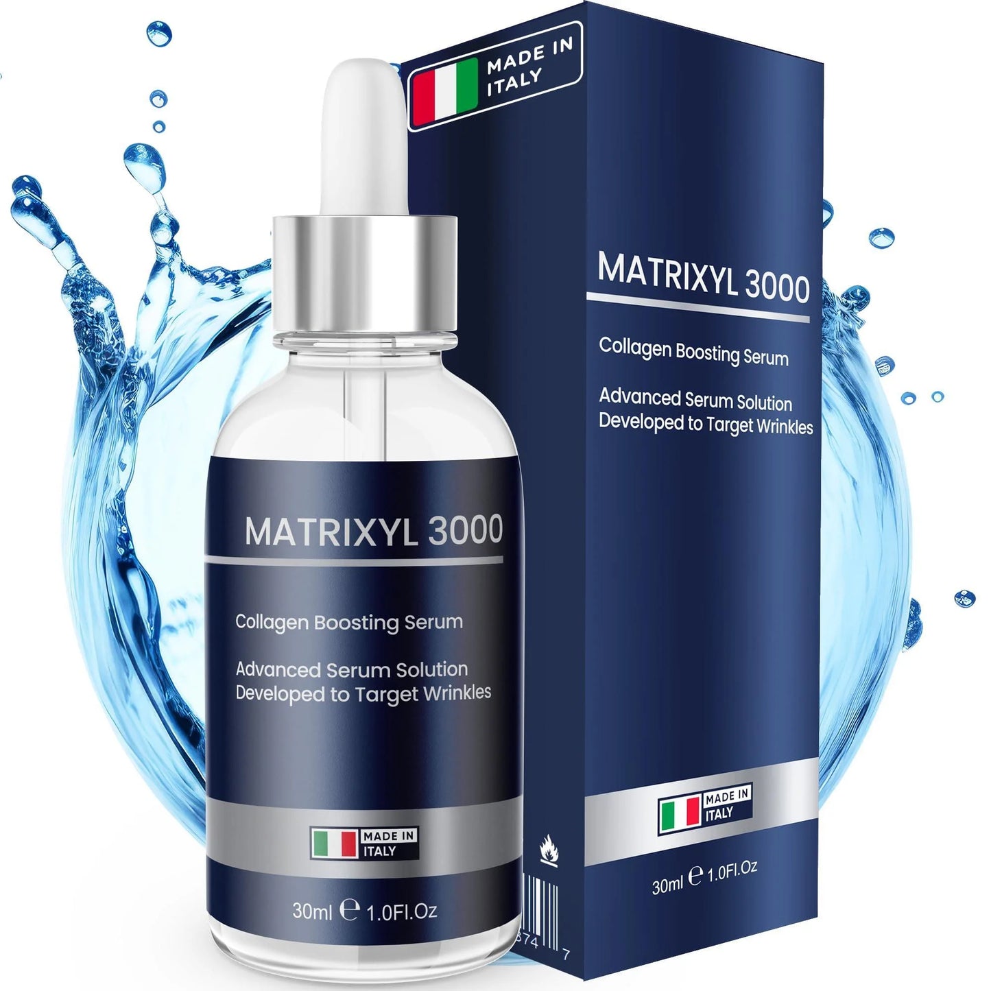Matrixyl 3000 and Hyaluronic Acid Anti-Wrinkle Serum for Facial Collagen Enhancement