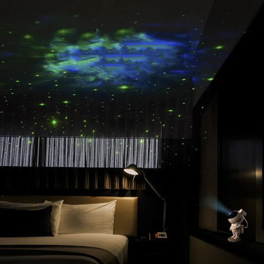 Astronaut Galaxy Starry Sky Projector Nightlight - USB Bedroom Table Lamp