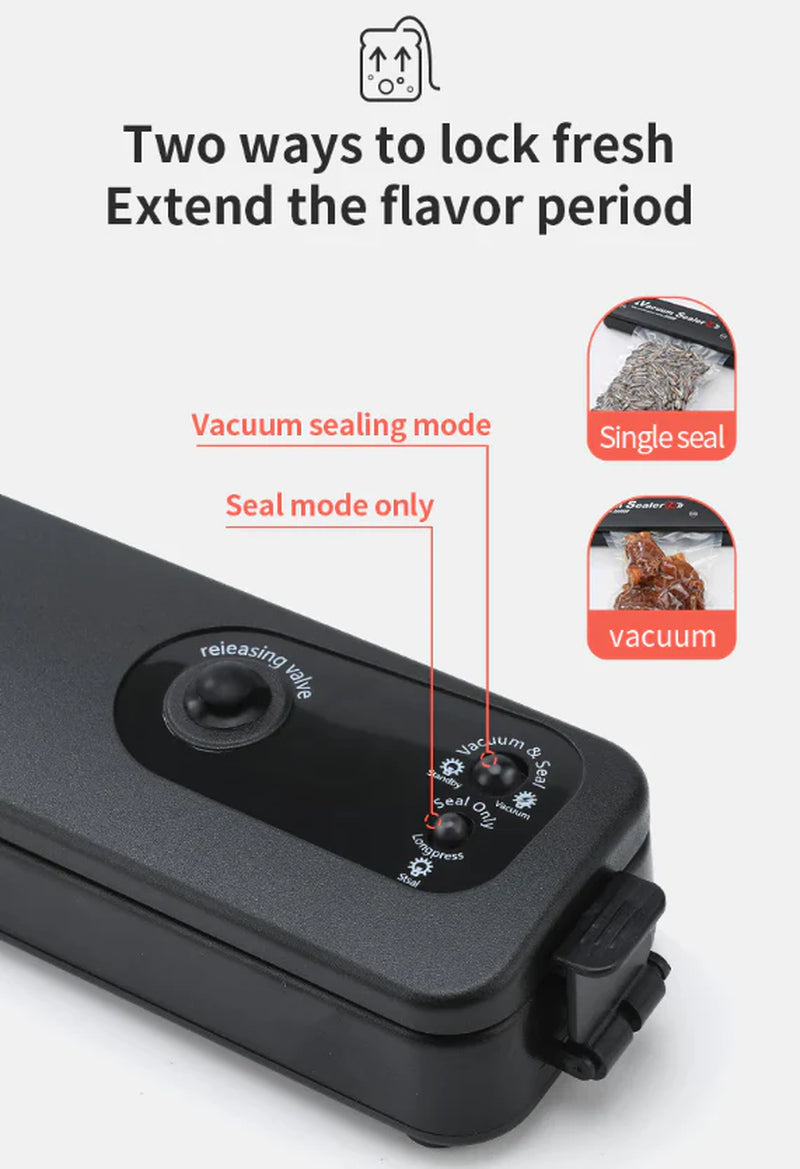 Automatic Vacuum Sealer for Food Preservation with Seal Bags