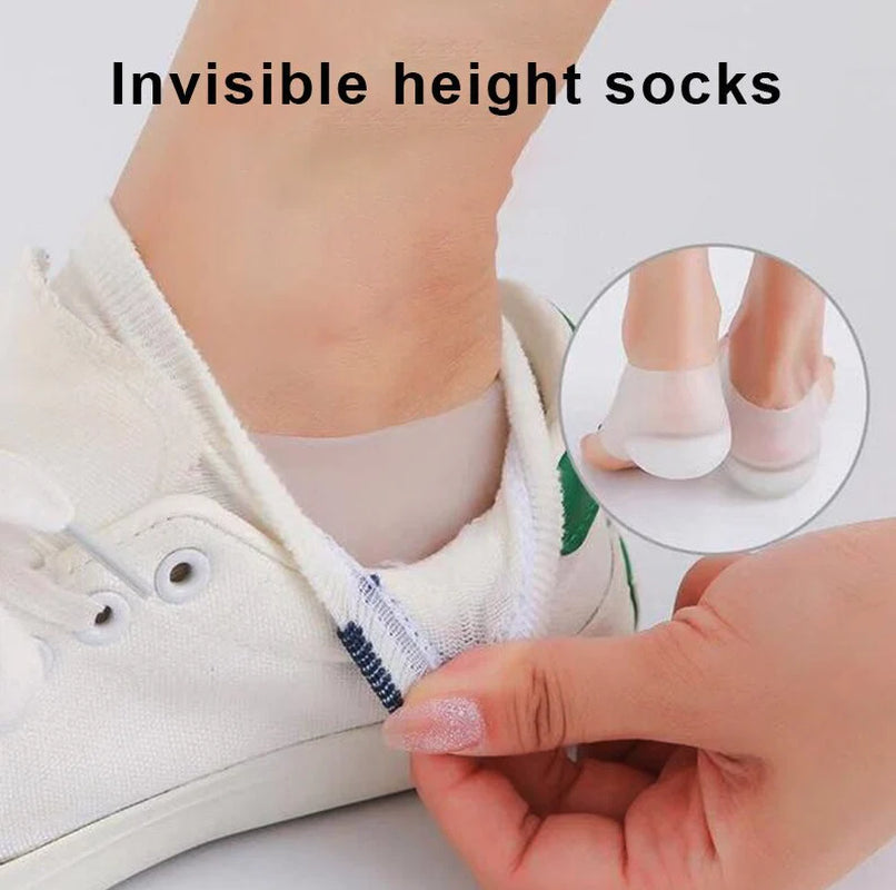 Invisible Height-Enhancing Silicone Insoles with Concealed Footbed Design - USA