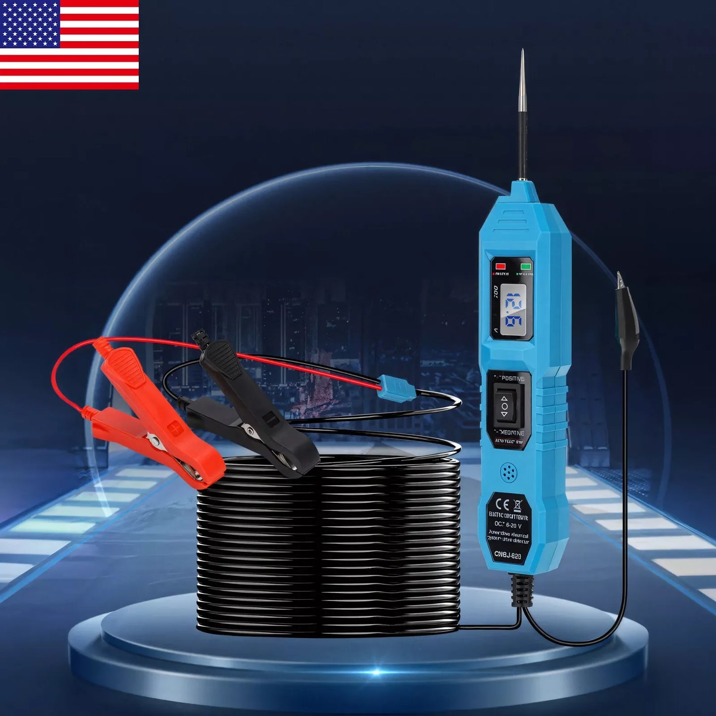 Digital Automotive Power Circuit Tester Probe for 3.5-36V Electrical Systems