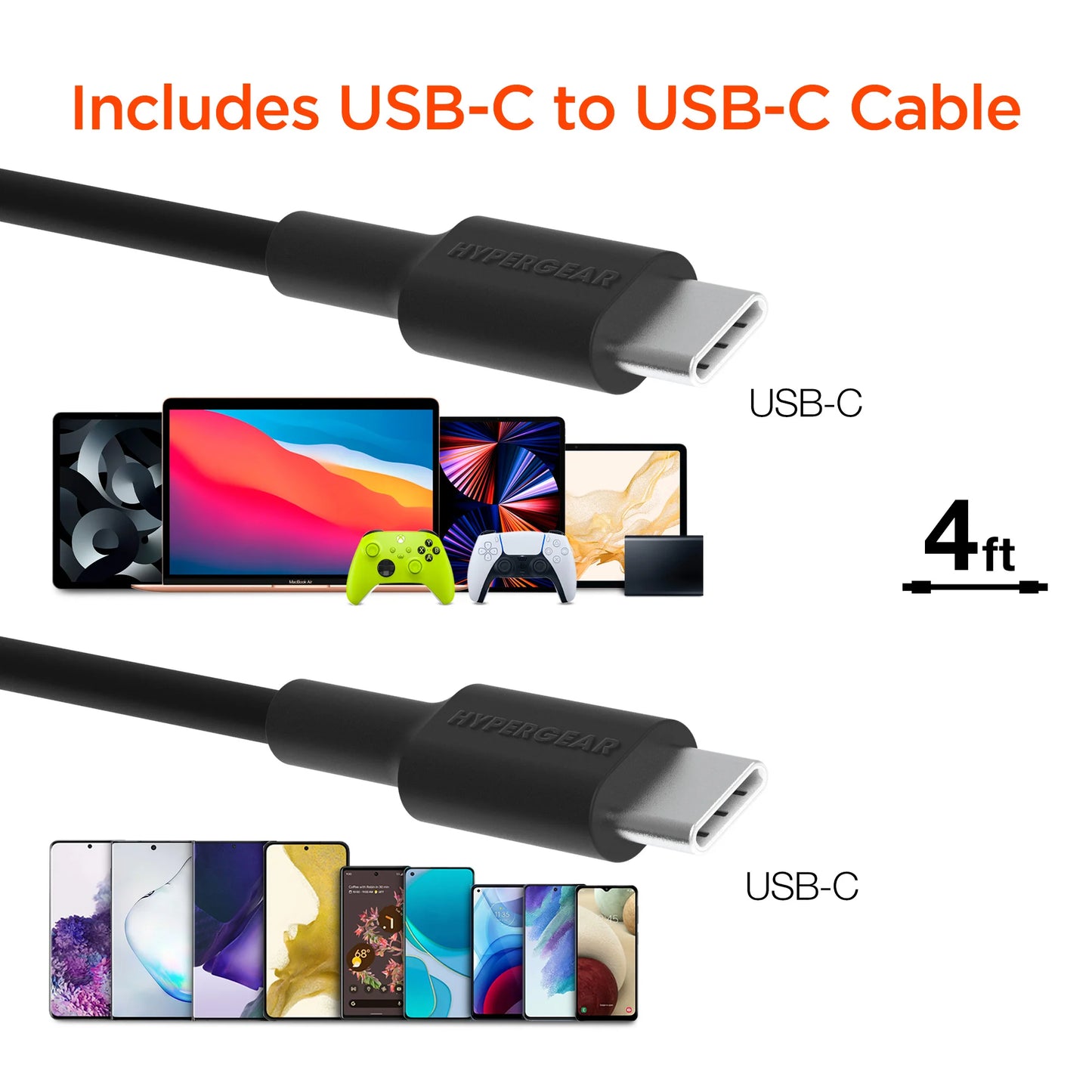 Hypergear Speedboost 45W PD Dual Output Car Charger for Multiple Devices