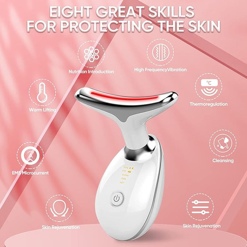 Professional Facial Massager for Skin Care | Double Chin Reduction | 7 Color Modes | Face Sculpting Device | Thermal, Vibration, Microcurrent Technology | USPS/UPS Tracking (US Shipping Only)