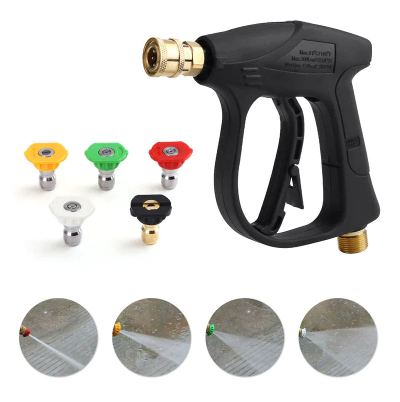 1/4" High Pressure Washer Gun - 4000 PSI Foam Spray Wand with Nozzle for Car Washing